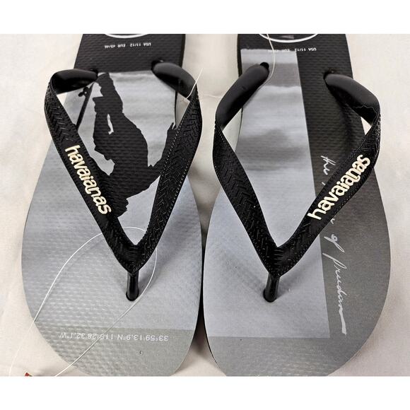 HAVAIANAS MEN'S BLACK/GRAY SKATEBOARD FLIP-FLOP SANDALS – SIZE 11/12 - Picture 4 of 5